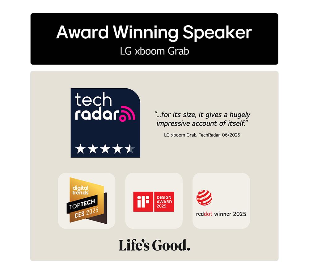 LG xboom Grab Portable Bluetooth Speaker - Grey image number 5 of 6