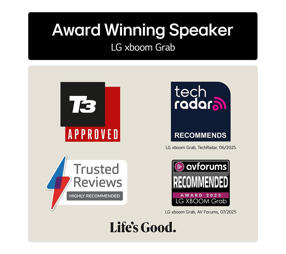 LG xboom Grab Portable Bluetooth Speaker - Grey image number 6 of 6