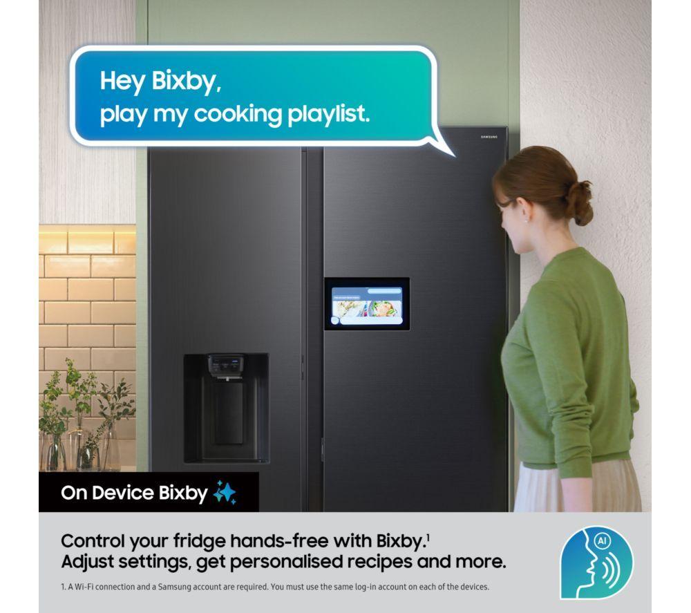 SAMSUNG Bespoke Series 9 AI Home RS90F64EETEU American-Style Smart Fridge Freezer - Silver image number 15 of 30