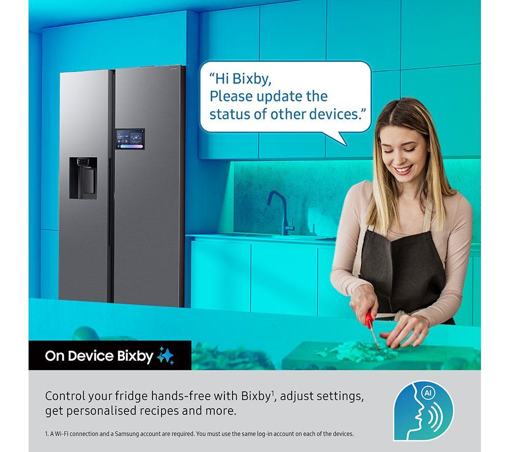 SAMSUNG Bespoke Series 9 AI Home RS90F64EETEU American-Style Smart Fridge Freezer - Silver image number 24 of 30