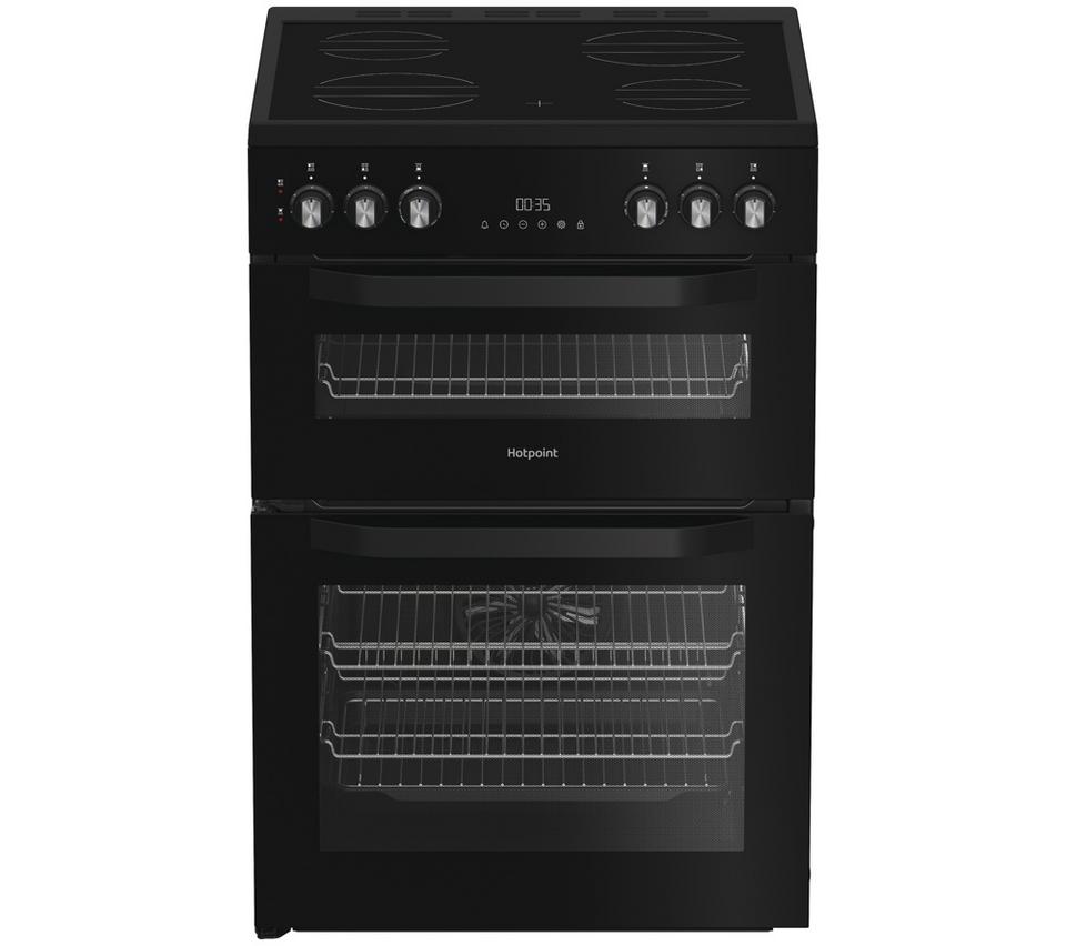 HOTPOINT HDE6VDB1 60 cm Electric Ceramic Cooker - Black