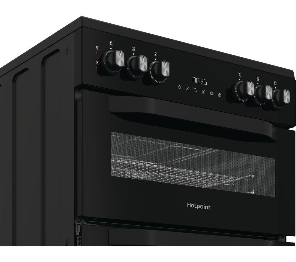 HOTPOINT HDE6VDB1 60 cm Electric Ceramic Cooker - Black image number 2 of 6