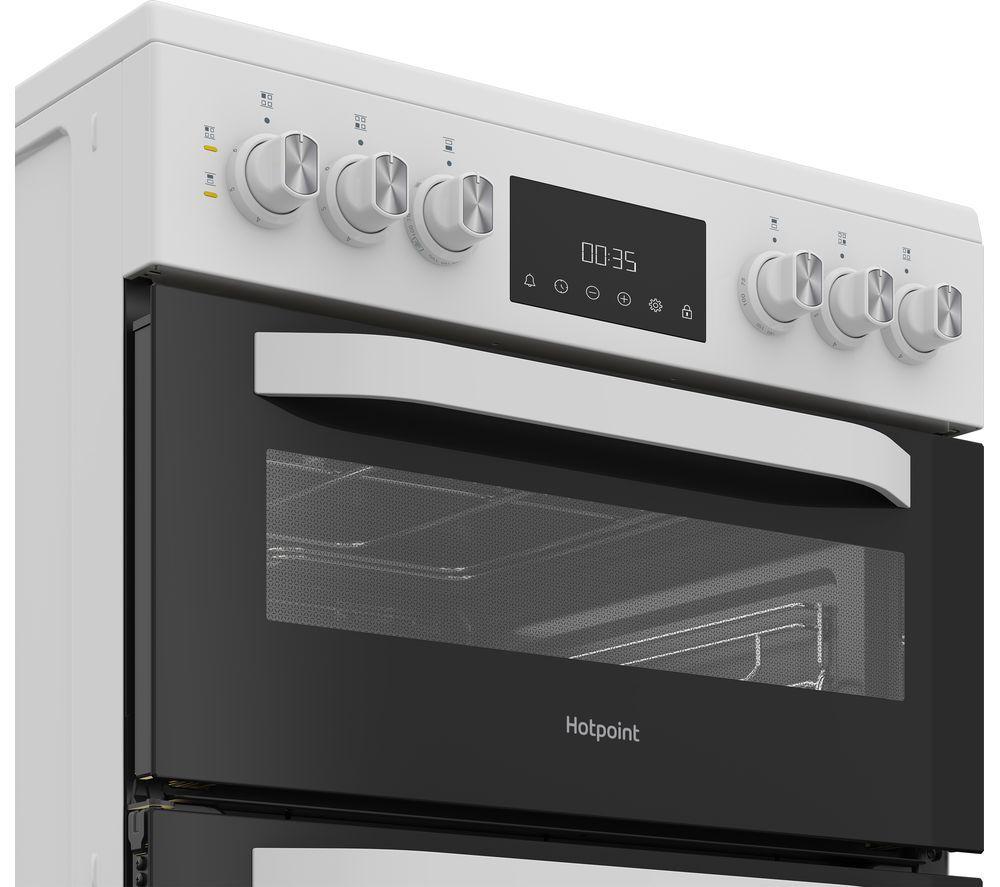 HOTPOINT Multiflow HDE6VDW 60 cm Electric Ceramic Cooker - White image number 2 of 10