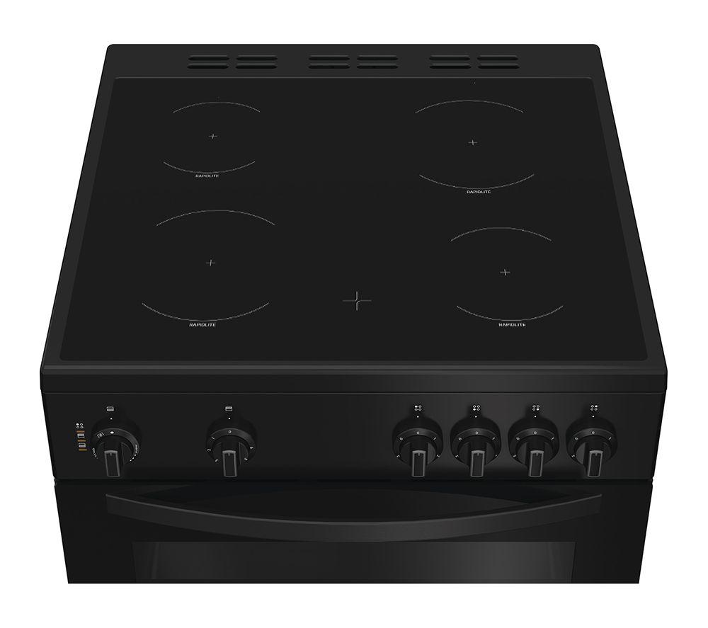 INDESIT ITE6VMB 60 cm Electric Ceramic Cooker - Black image number 3 of 6