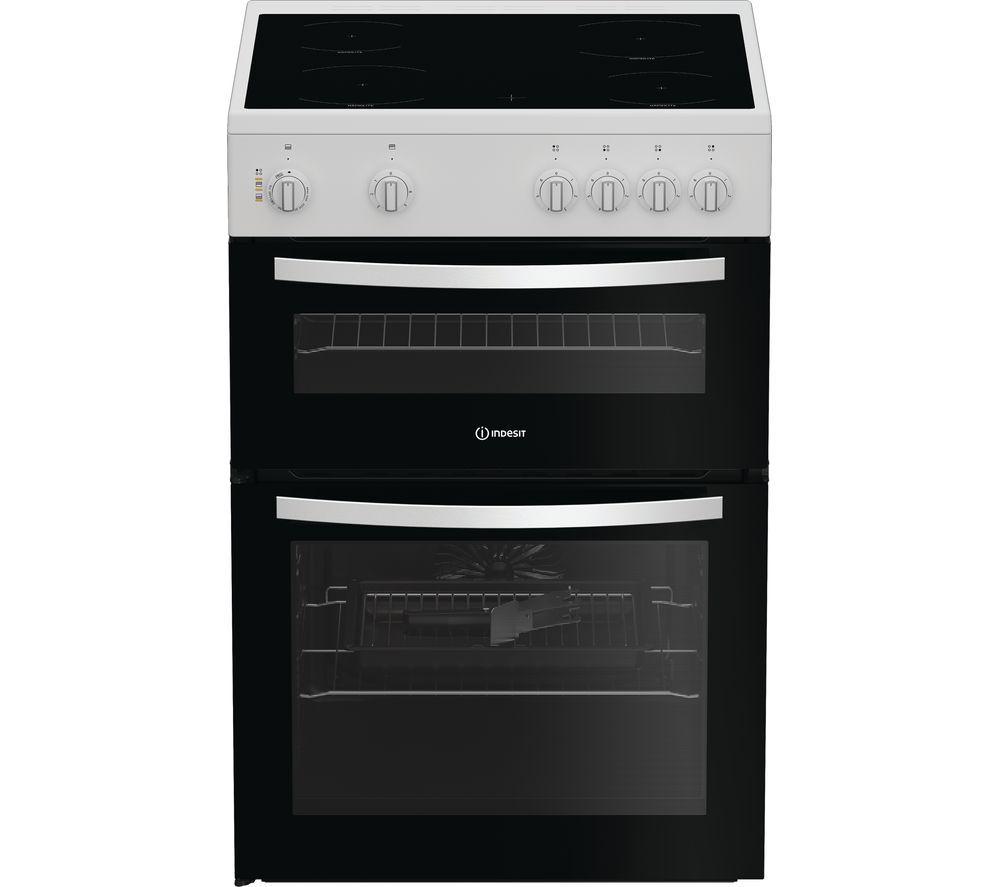 INDESIT ITE6VMW 60 cm Electric Ceramic Cooker - White, White