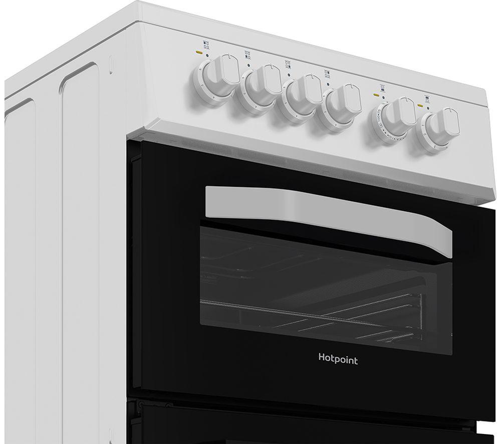 HOTPOINT HTE5VCW 50 cm Electric Ceramic Cooker - White image number 3 of 10