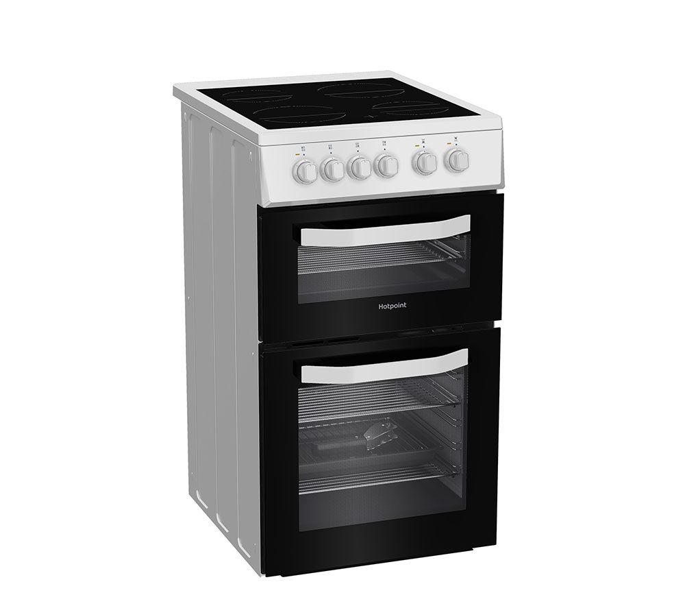 HOTPOINT HTE5VCW 50 cm Electric Ceramic Cooker - White image number 4 of 10