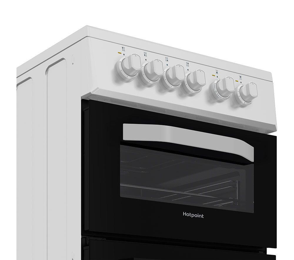 HOTPOINT HTE5VCW 50 cm Electric Ceramic Cooker - White image number 6 of 10