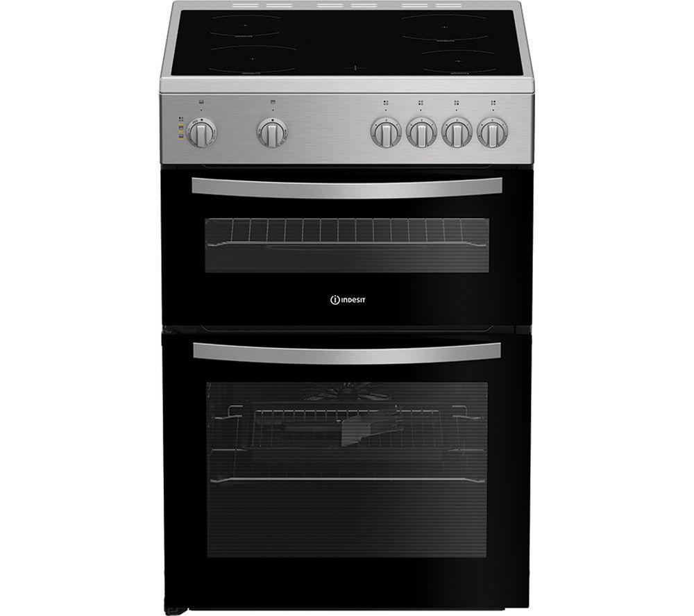 INDESIT IDE6VMX 60 cm Electric Ceramic Cooker – Stainless Steel, Stainless Steel