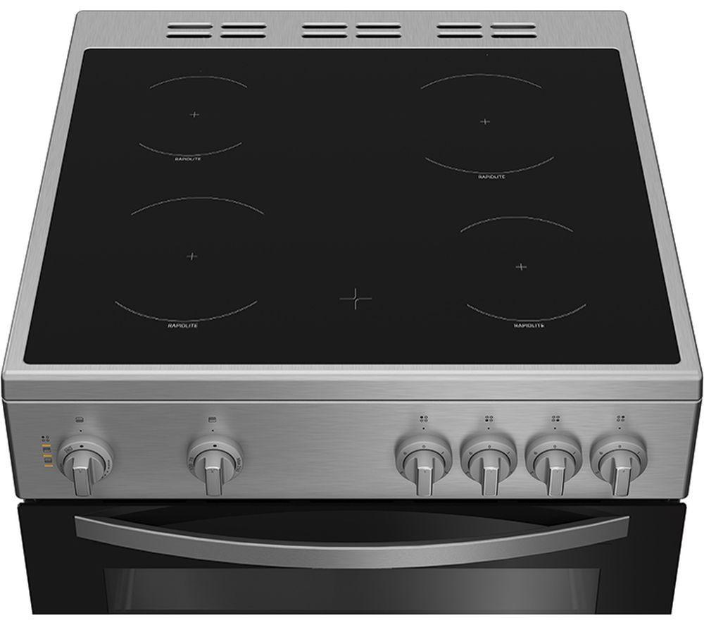 INDESIT IDE6VMX 60 cm Electric Ceramic Cooker - Stainless Steel image number 3 of 5