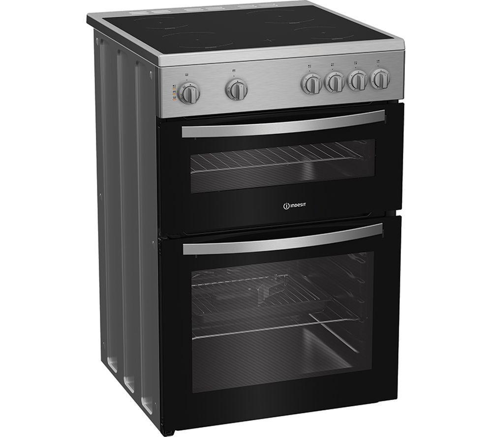 INDESIT IDE6VMX 60 cm Electric Ceramic Cooker - Stainless Steel image number 4 of 5