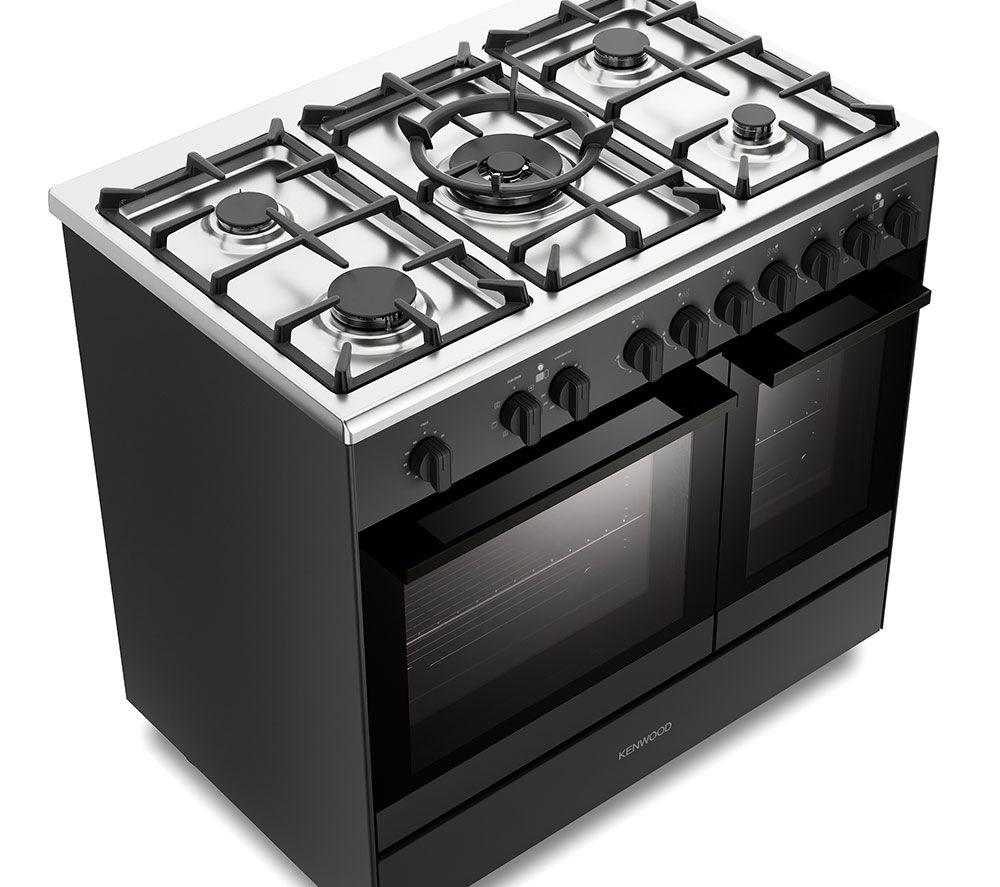 KENWOOD CK600DF 90 cm Dual Fuel Range Cooker &ndash; Matt Black & Chrome image number 4 of 10