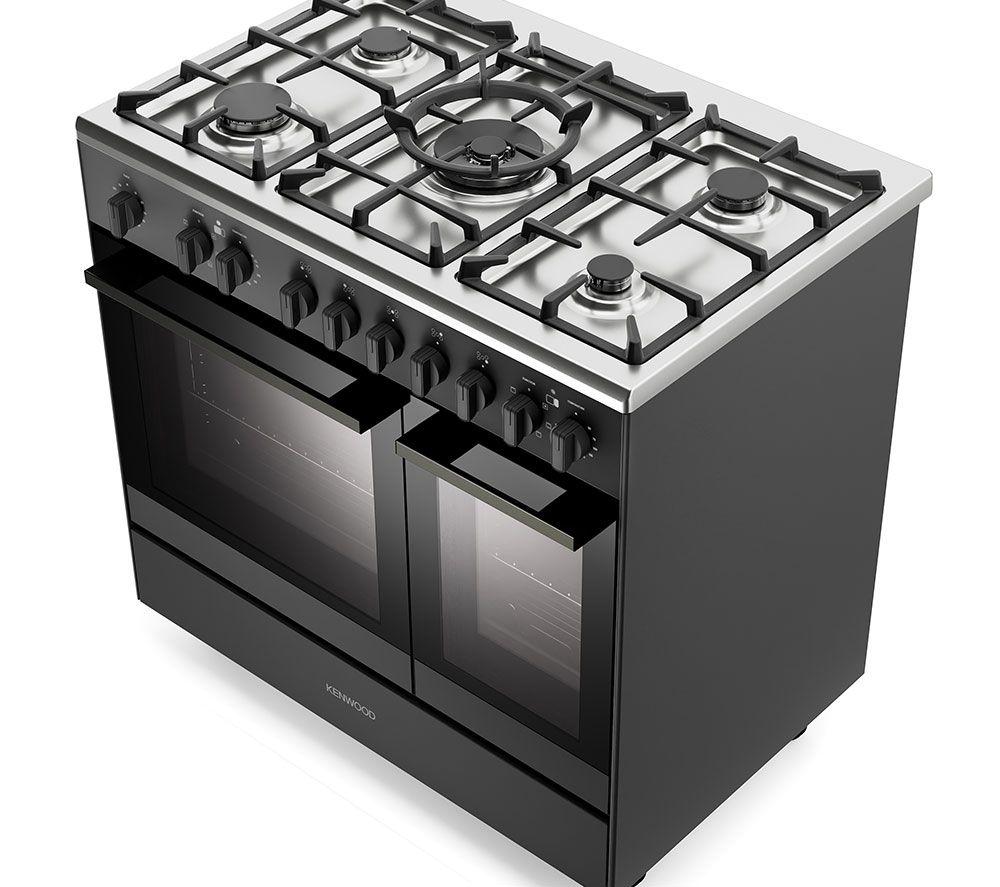 KENWOOD CK600DF 90 cm Dual Fuel Range Cooker &ndash; Matt Black & Chrome image number 5 of 10