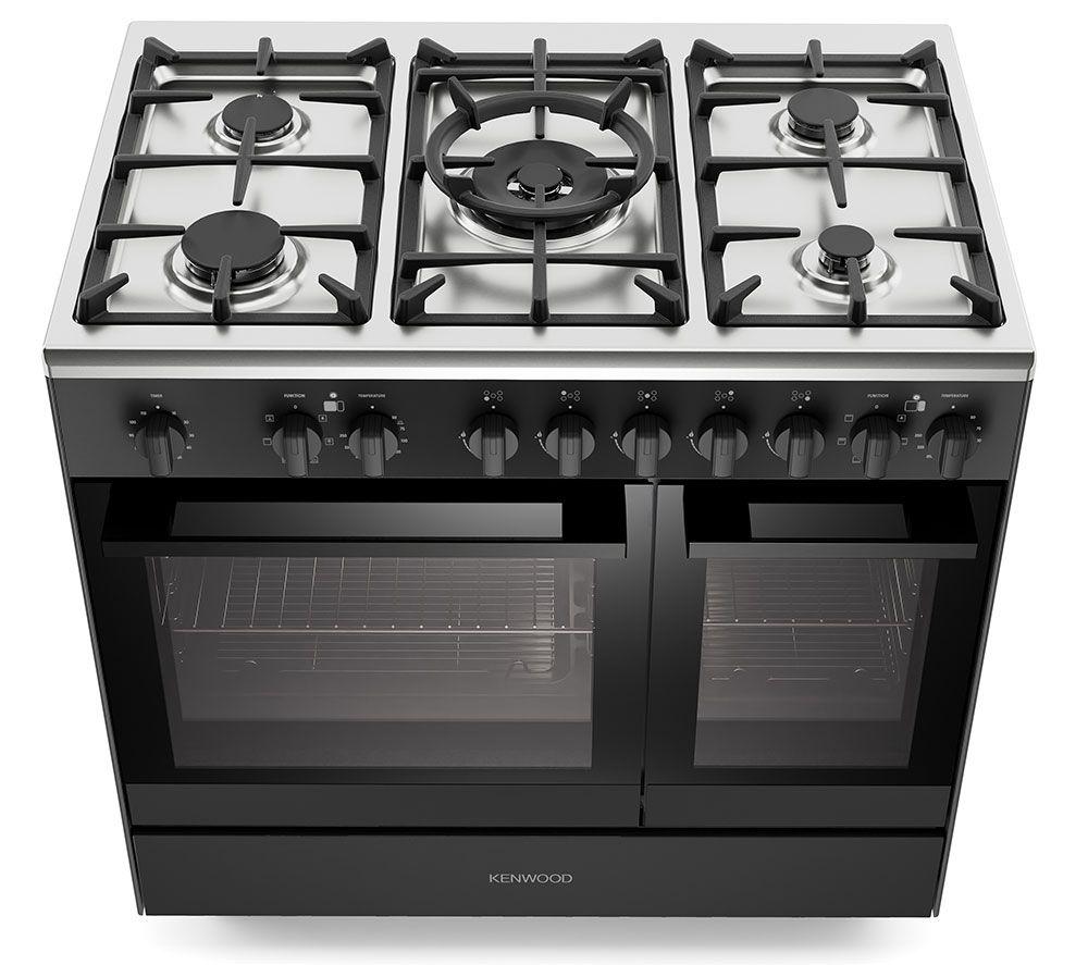 KENWOOD CK600DF 90 cm Dual Fuel Range Cooker &ndash; Matt Black & Chrome image number 6 of 10