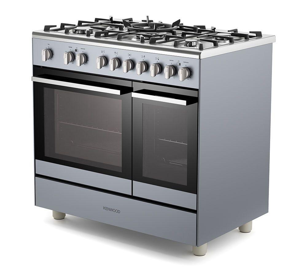 KENWOOD CK600DF-SL 90 cm Dual Fuel Range Cooker &ndash; Slate Grey & Chrome image number 3 of 10
