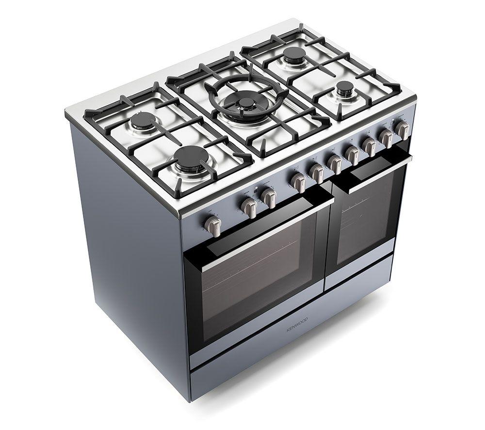 KENWOOD CK600DF-SL 90 cm Dual Fuel Range Cooker &ndash; Slate Grey & Chrome image number 4 of 10