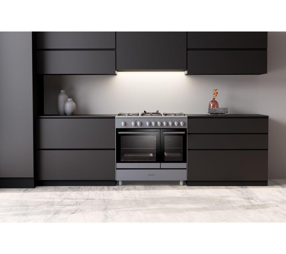 KENWOOD CK600DF-SL 90 cm Dual Fuel Range Cooker &ndash; Slate Grey & Chrome image number 8 of 10