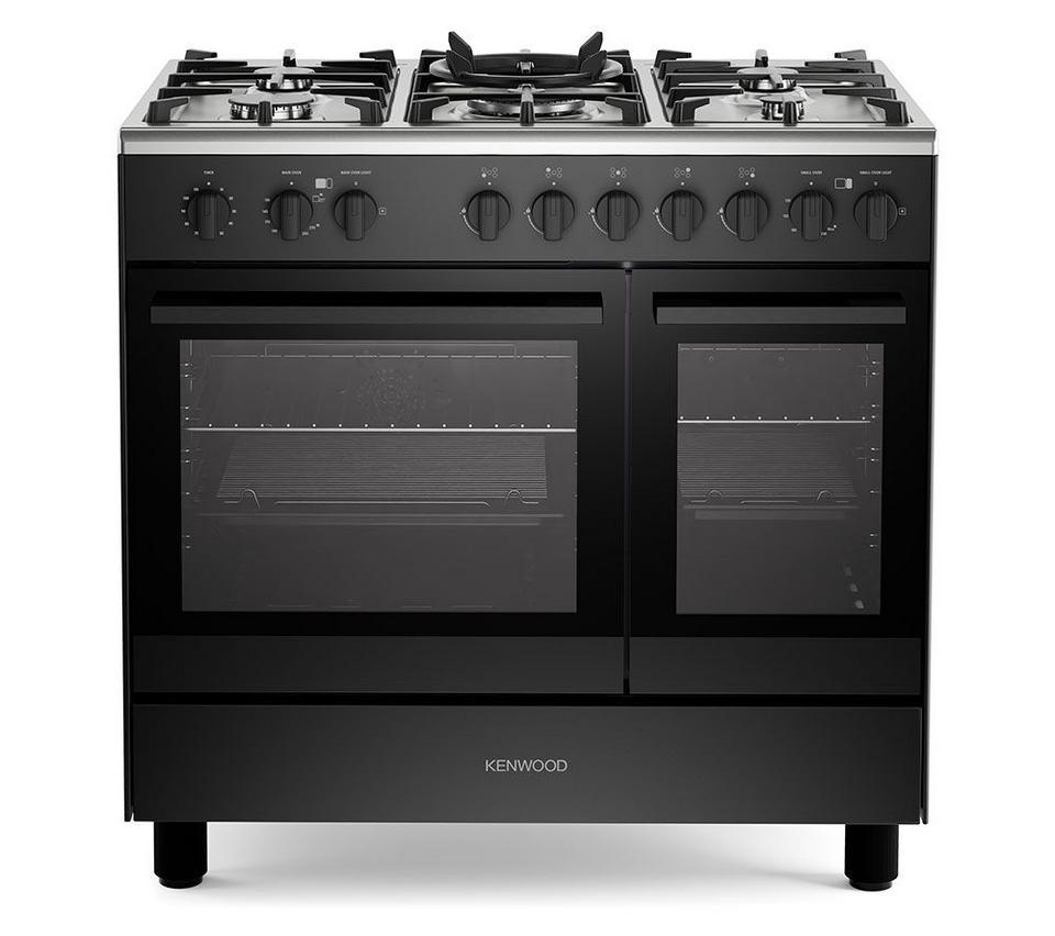 KENWOOD CK601G 90 cm Gas Range Cooker – Matt Black & Chrome
