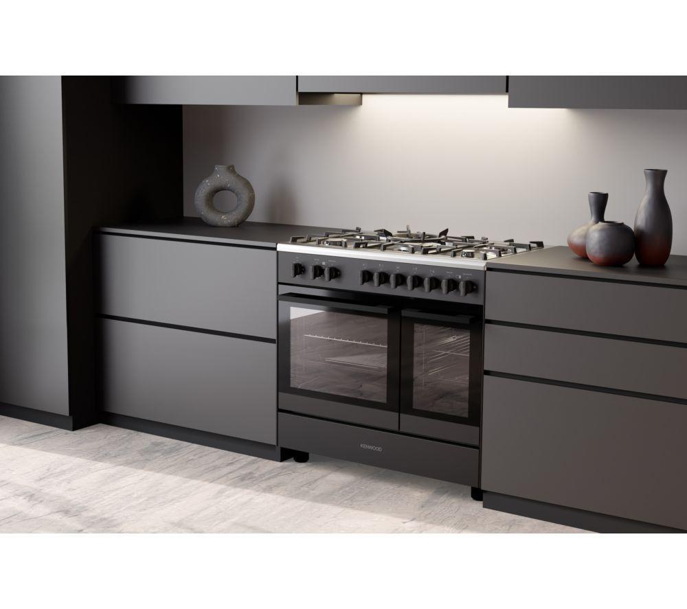 KENWOOD CK601G 90 cm Gas Range Cooker &ndash; Matt Black & Chrome image number 9 of 10