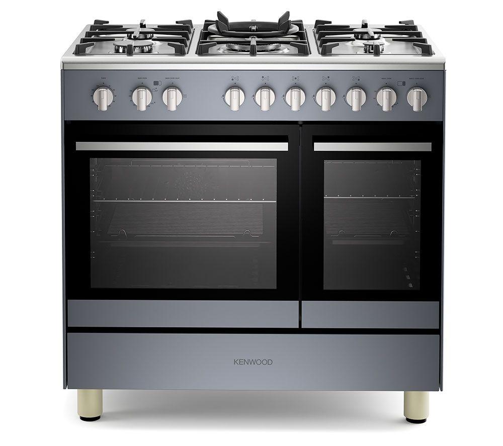 KENWOOD CK601G-SL 90 cm Gas Range Cooker  Slate Grey & Chrome, Silver/Grey