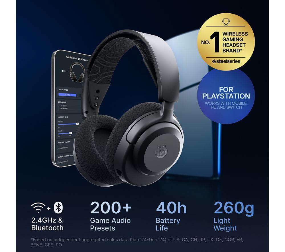 Headphones Currys Arctis Buy STEELSERIES Arctis Nova 3P Wireless
