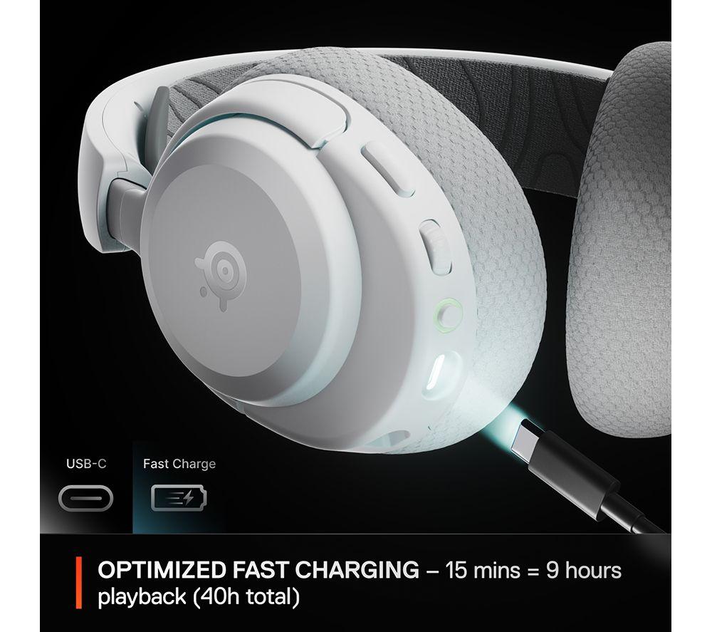 STEELSERIES Arctis Nova 3P Wireless PS5 Gaming Headset - White image number 4 of 9