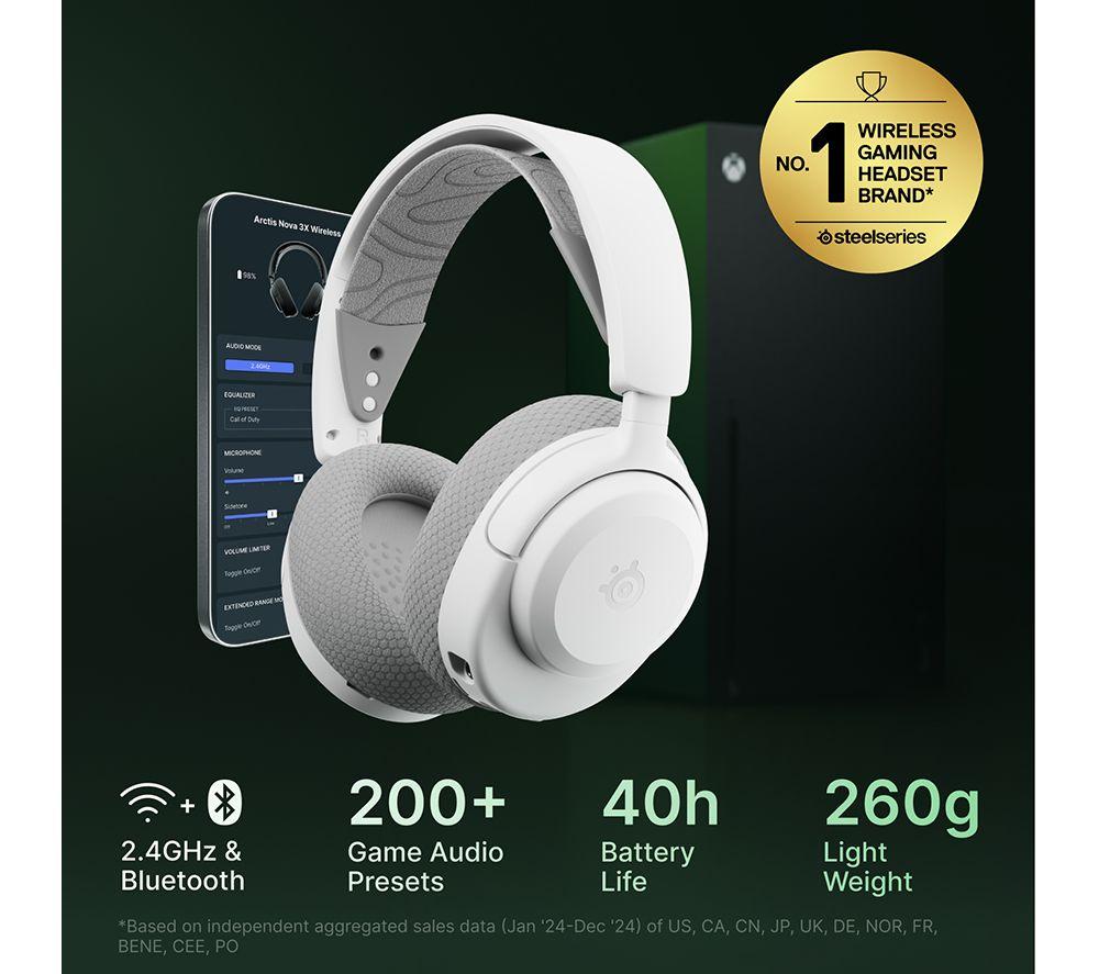 STEELSERIES Arctis Nova 3X Wireless Gaming Headset - White image number 3 of 11