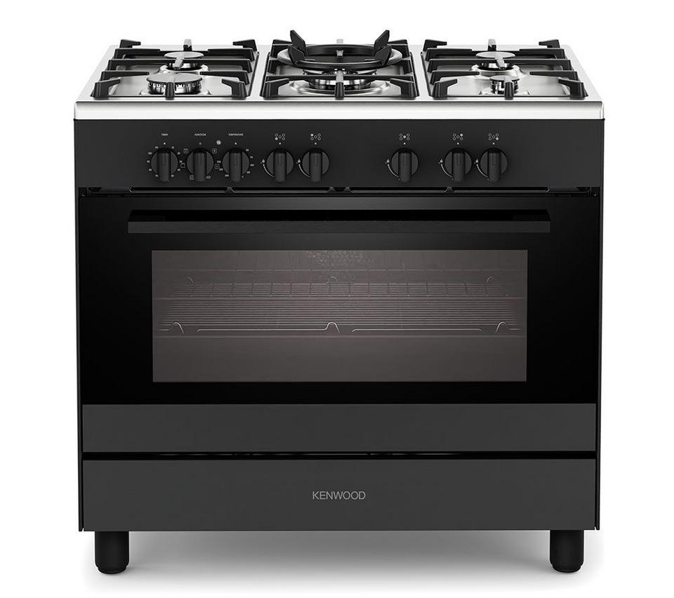 KENWOOD CK500DF 90 cm Dual Fuel Range Cooker – Matt Black & Chrome