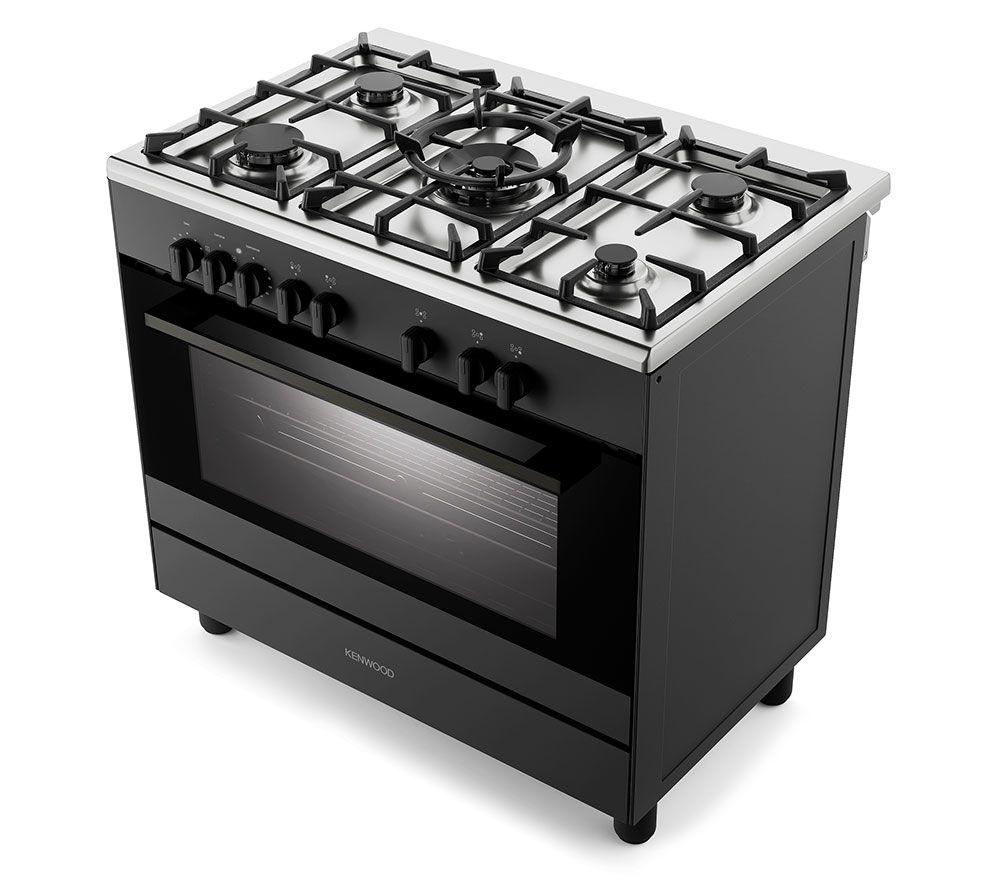 KENWOOD CK500DF 90 cm Dual Fuel Range Cooker &ndash; Matt Black & Chrome image number 2 of 9