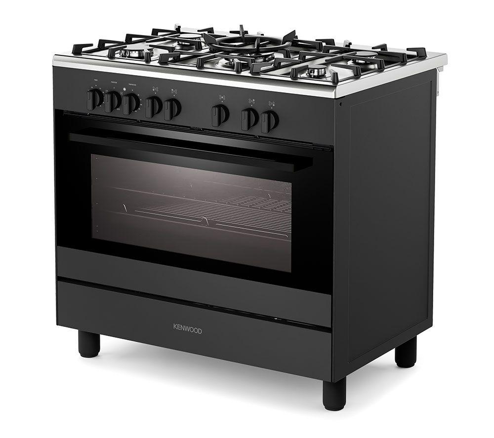 KENWOOD CK500DF 90 cm Dual Fuel Range Cooker &ndash; Matt Black & Chrome image number 3 of 9