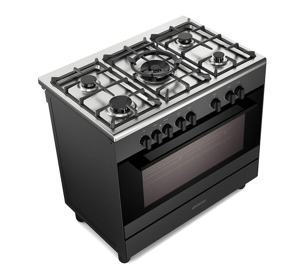KENWOOD CK500DF 90 cm Dual Fuel Range Cooker &ndash; Matt Black & Chrome image number 4 of 9