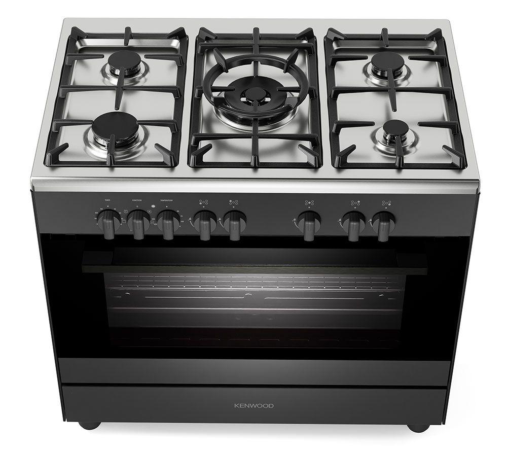 KENWOOD CK500DF 90 cm Dual Fuel Range Cooker &ndash; Matt Black & Chrome image number 9 of 9