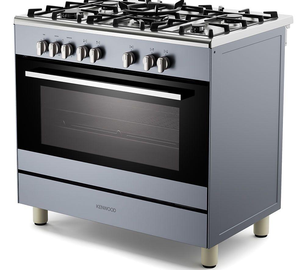 KENWOOD CK500DF-SL 90 cm Dual Fuel Range Cooker &ndash; Slate Grey & Chrome image number 3 of 6