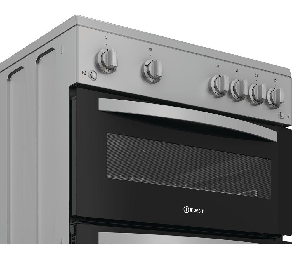 INDESIT IDG6GS 60 cm Gas Cooker - Silver image number 3 of 4