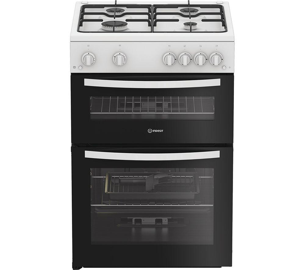 INDESIT IDG6GW 60 cm Gas Cooker – White, White