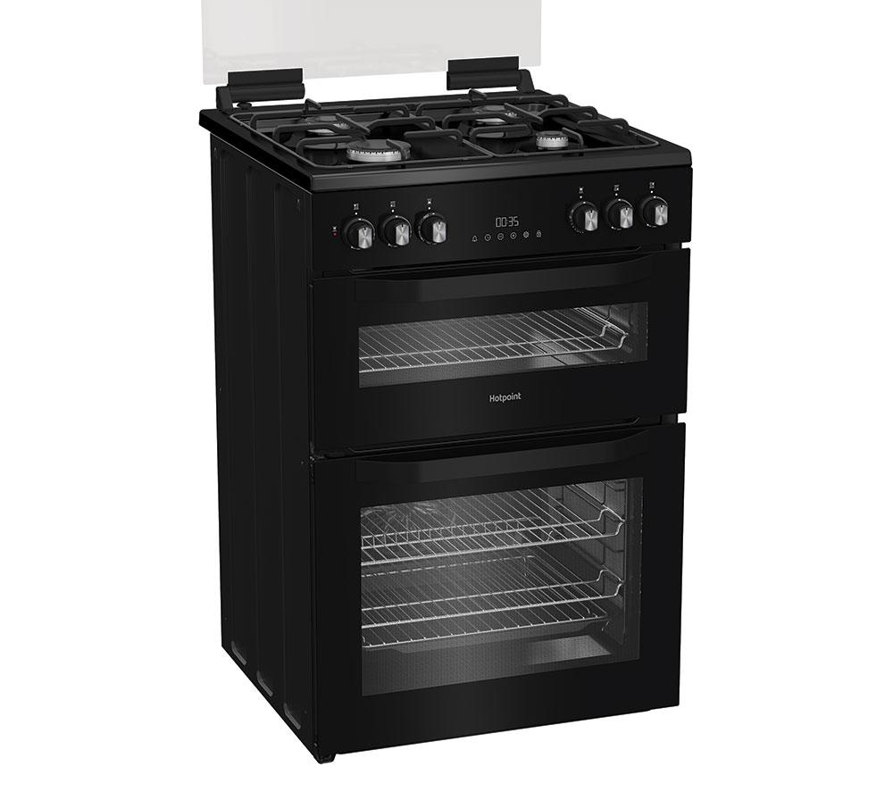HOTPOINT Multiflow HDD6GDC2B1 60 cm Dual Fuel Cooker - Black image number 2 of 6