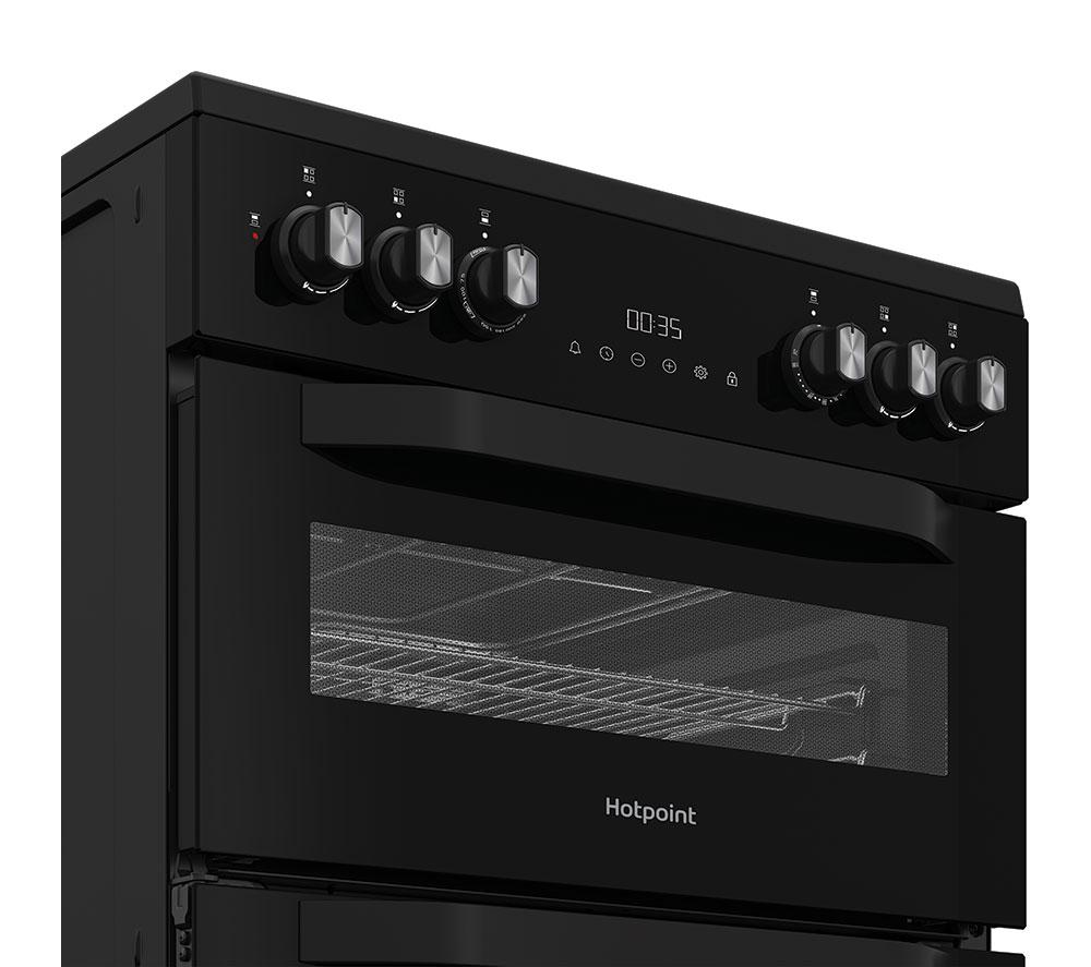 HOTPOINT Multiflow HDD6GDC2B1 60 cm Dual Fuel Cooker - Black image number 4 of 6