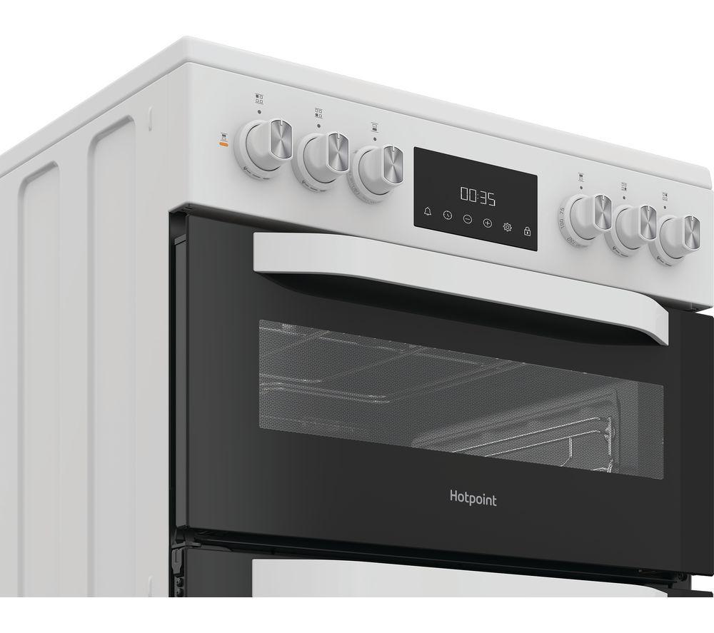 HOTPOINT Multiflow HDD6GDC2WX 60 cm Dual Fuel Cooker - Stainless Steel image number 3 of 8