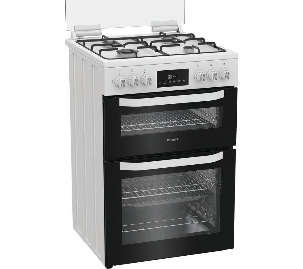 HOTPOINT Multiflow HDD6GDC2WX 60 cm Dual Fuel Cooker - Stainless Steel image number 4 of 8