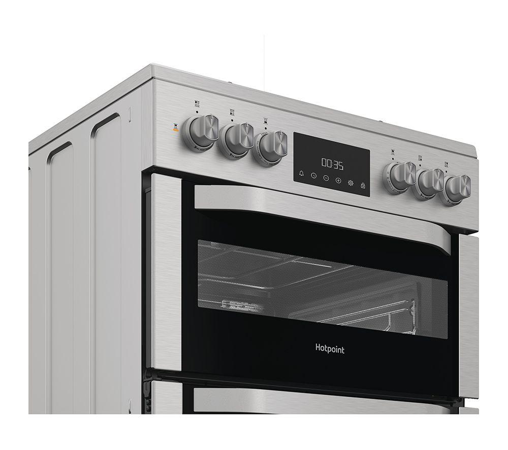 HOTPOINT Multiflow HDD6GDC2WX 60 cm Dual Fuel Cooker - Stainless Steel image number 5 of 8