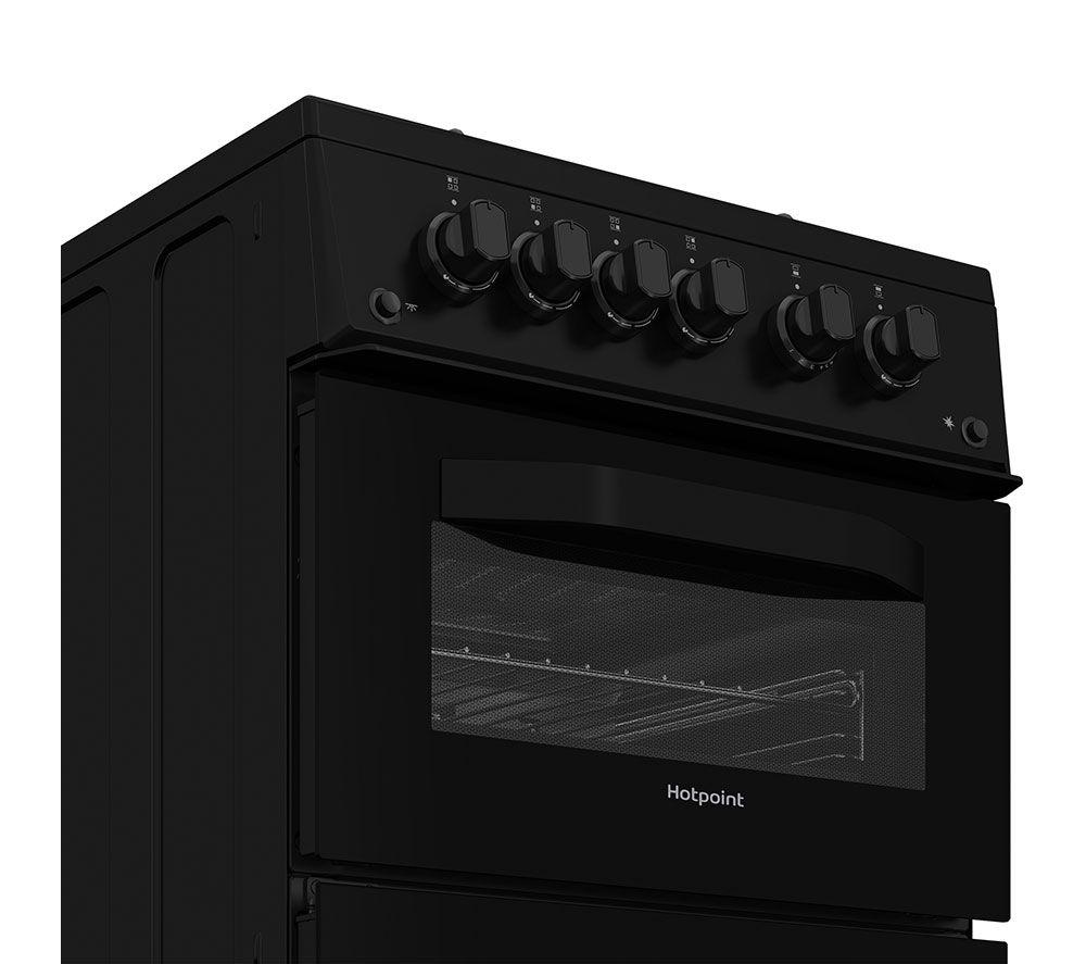 HOTPOINT HTG5GCB 50 cm Gas Cooker - Black image number 5 of 8