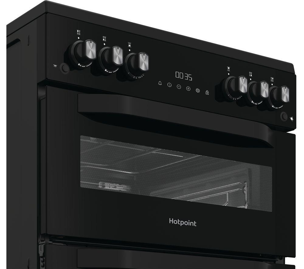 HOTPOINT HDG6GDCB1 60 cm Gas Cooker - Black image number 2 of 11