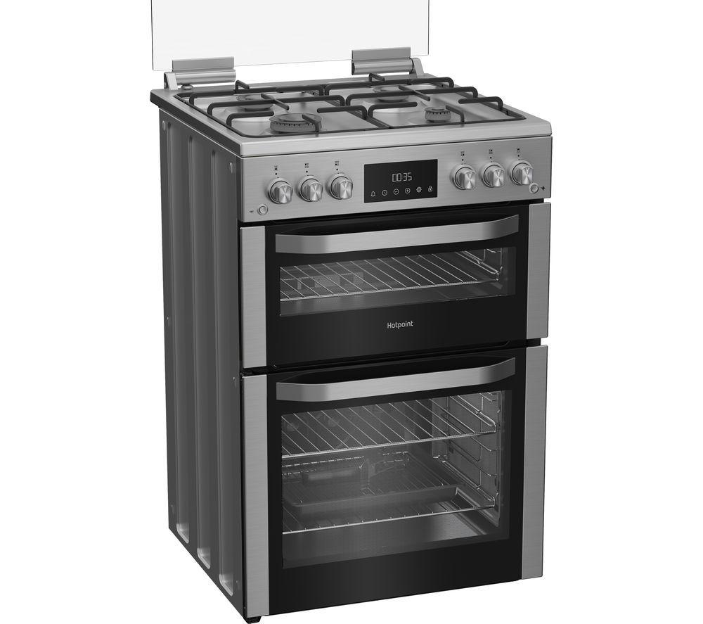 HOTPOINT HDG6GDCX 60 cm Gas Cooker - Stainless Steel image number 2 of 6