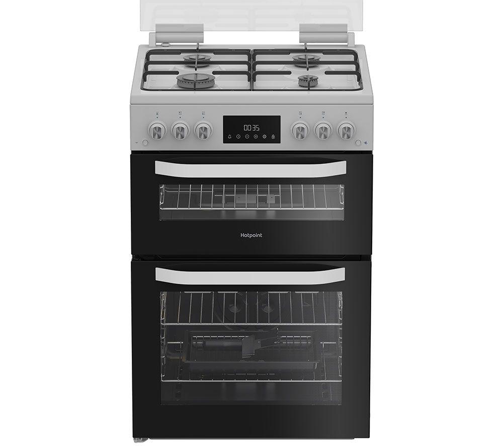 HOTPOINT HDG6GDCW 60 cm Gas Cooker - White, White