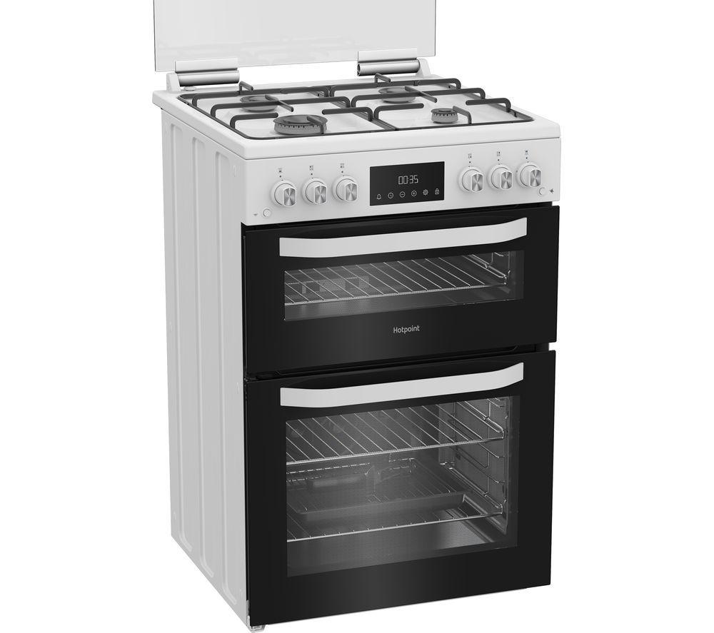 HOTPOINT HDG6GDCW 60 cm Gas Cooker - White image number 4 of 10