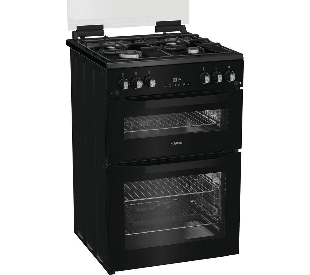 HOTPOINT HTG6GDCB1 60 cm Gas Cooker - Black image number 6 of 6
