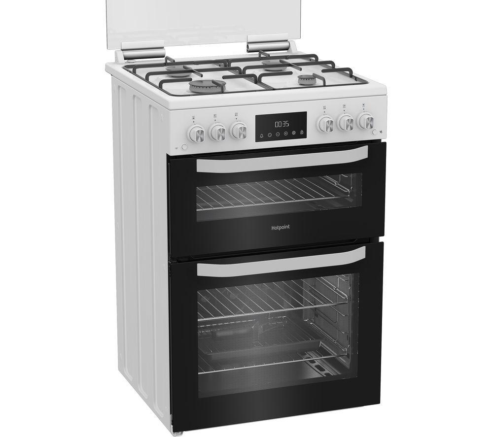 HOTPOINT HTG6GDCW 60 cm Gas Cooker - White image number 6 of 6