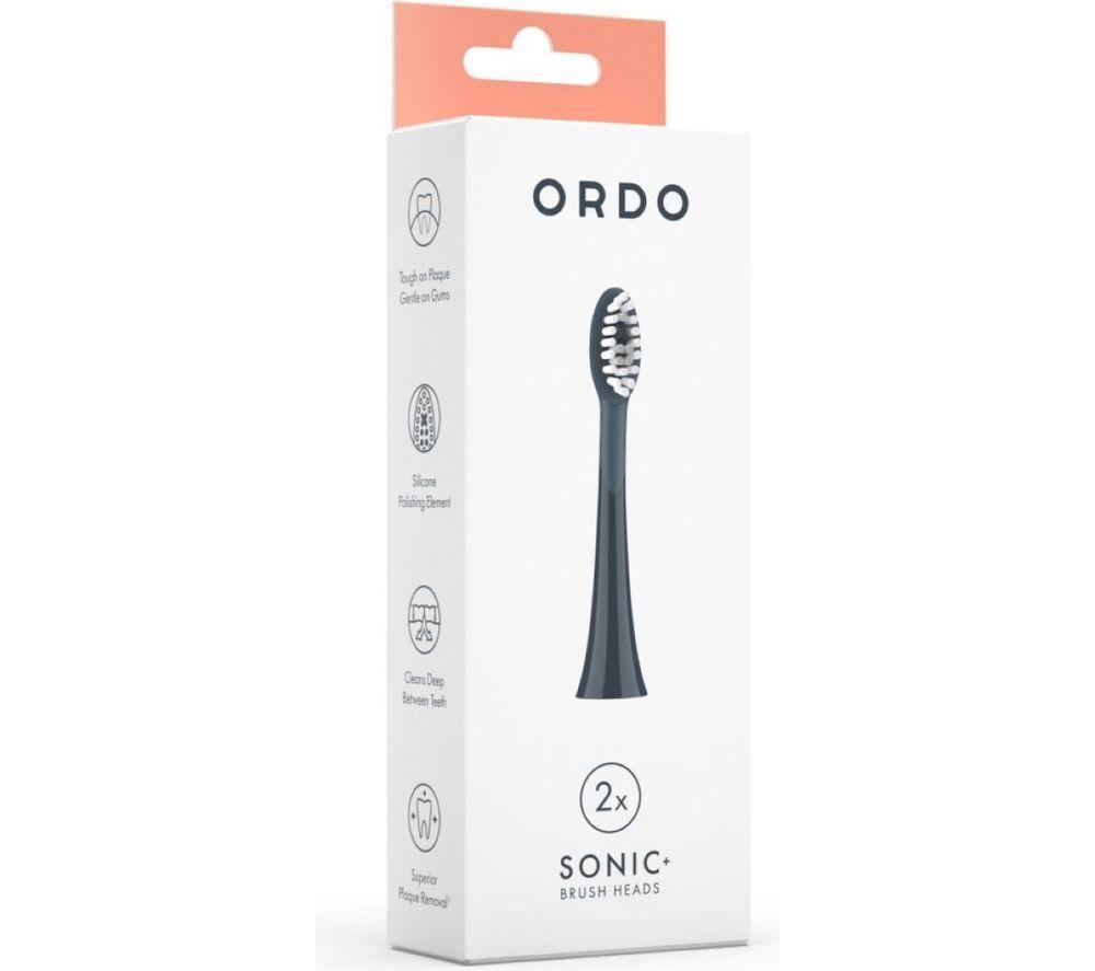 ORDO Sonic+ Replacement Toothbrush Heads - Pack of 2, Charcoal Grey image number 2 of 3