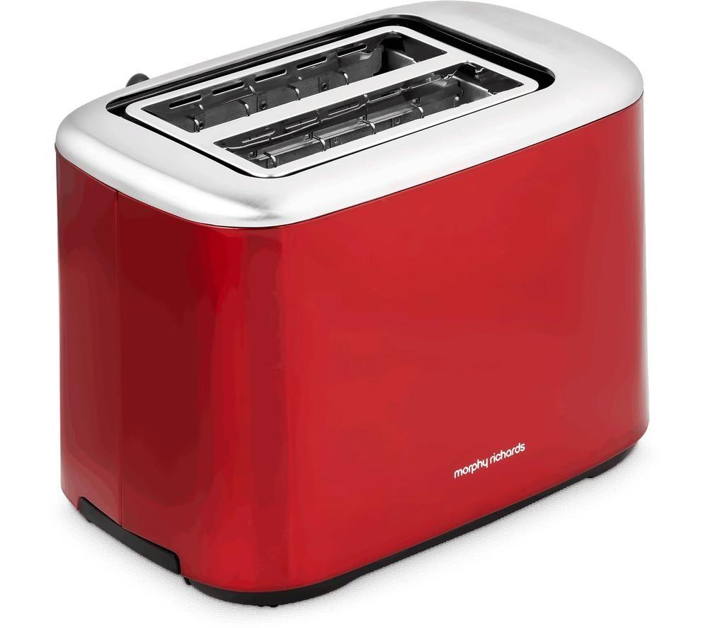 MORPHY RICHARDS Equip 222066 2-Slice Toaster - Metallic Red image number 3 of 14