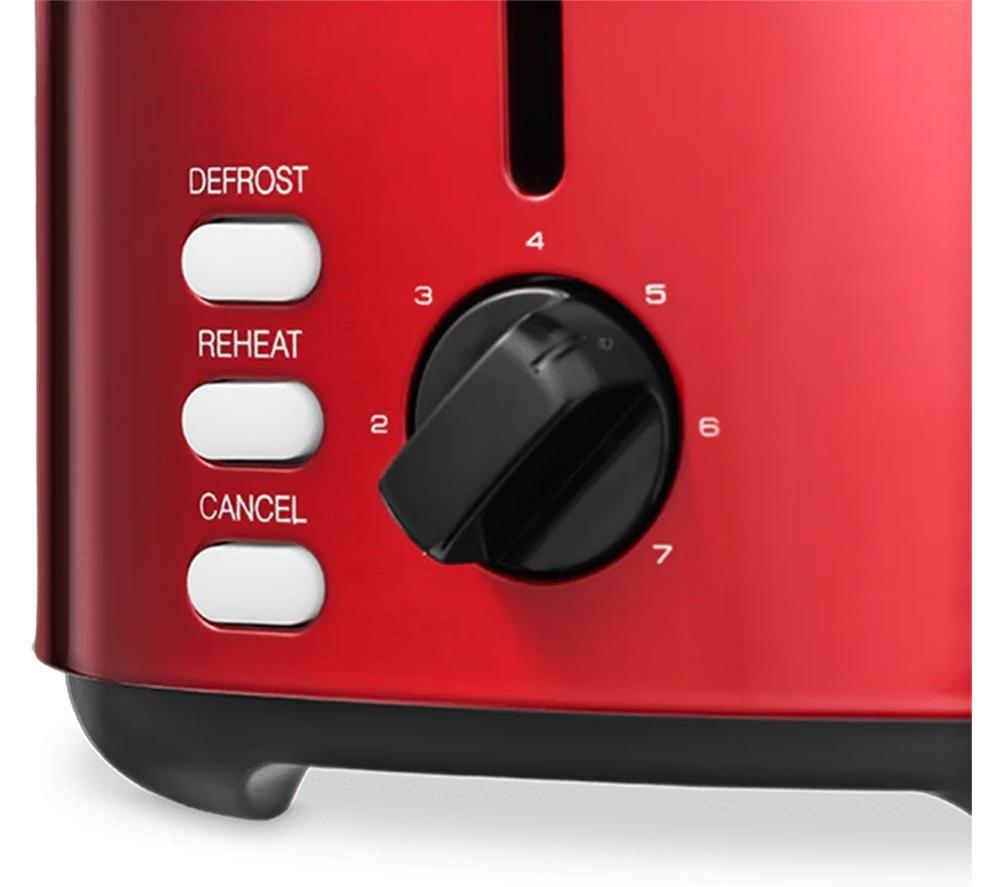 MORPHY RICHARDS Equip 222066 2-Slice Toaster - Metallic Red image number 7 of 14
